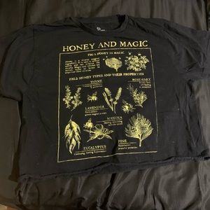Goodie two sleeves crop top plants and bees